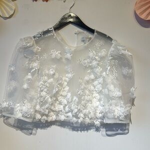Helsi sheer floral top size Xlarge